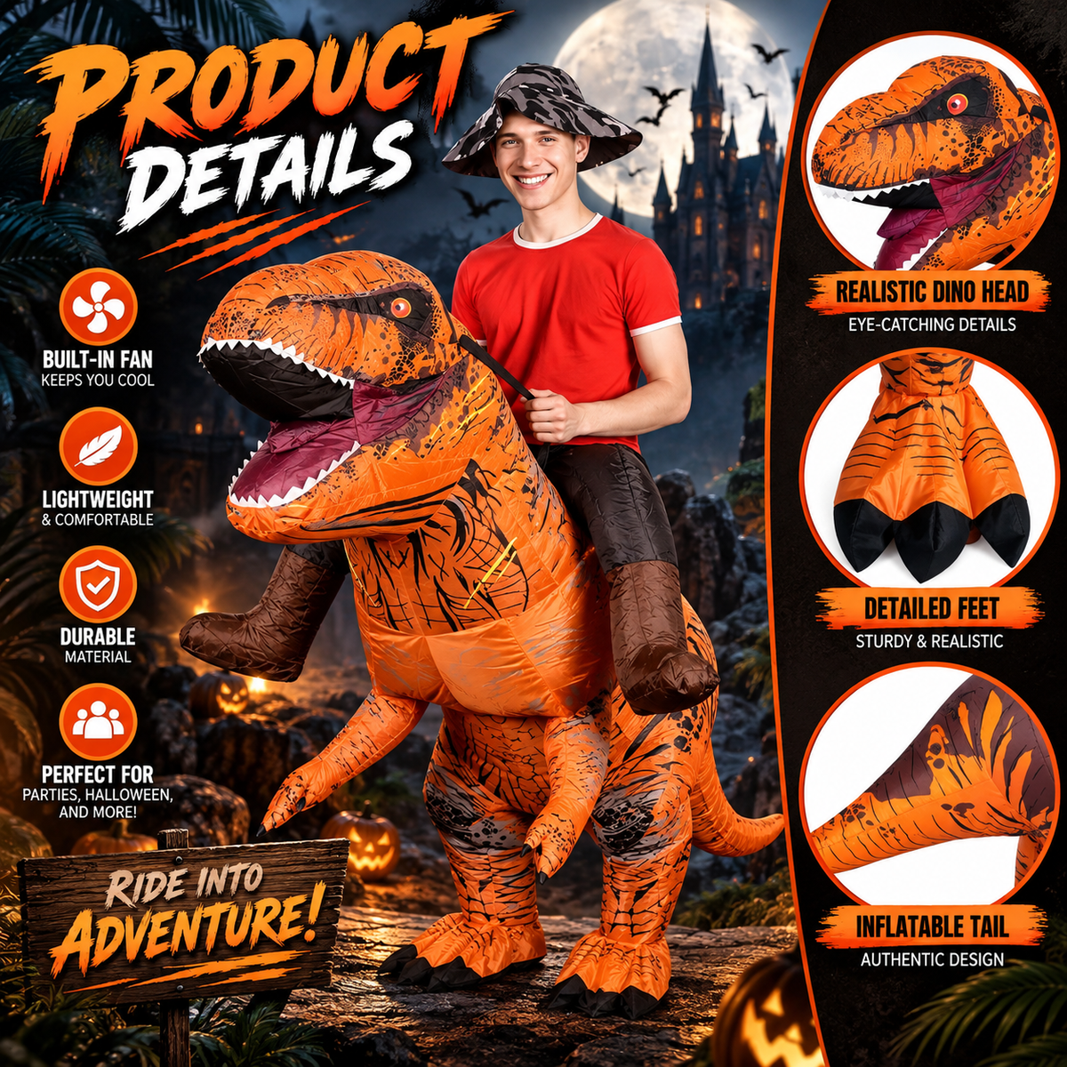 Inflatable T-Rex Costume – Adult Dinosaur Costume