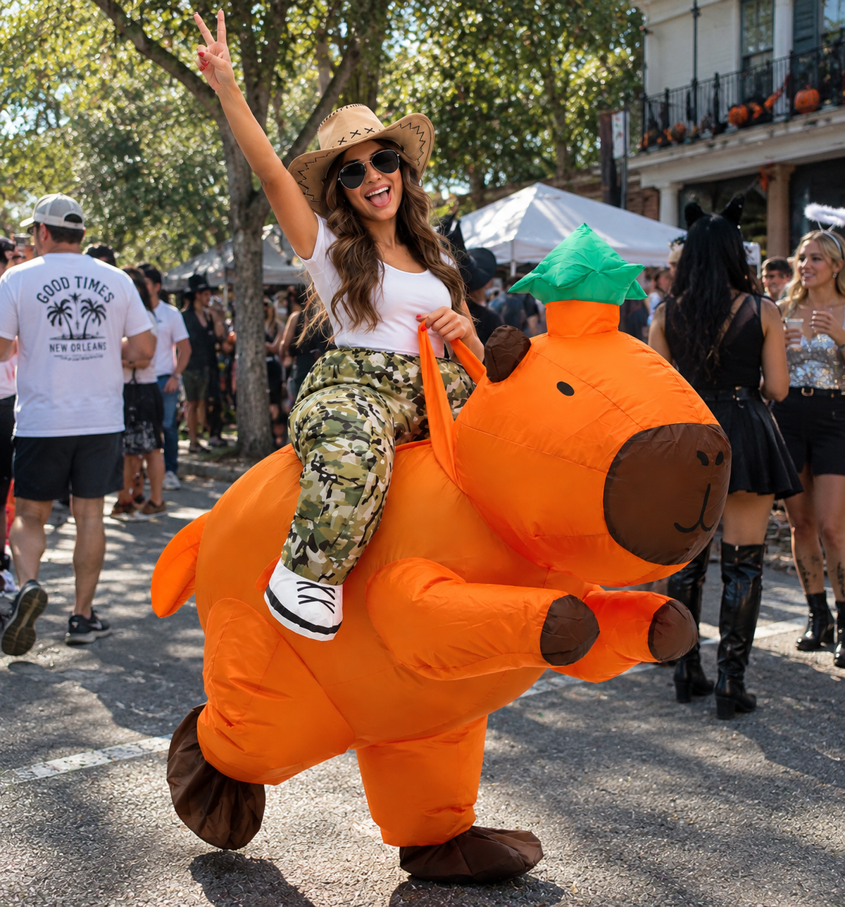 Capybara Ride-On Inflatable Costume