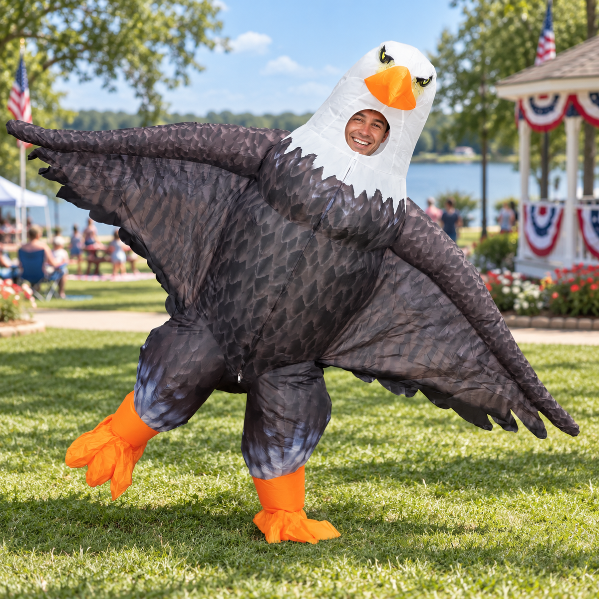 Giant Inflatable Bald Eagle Costume – Adult Patriotic Costume