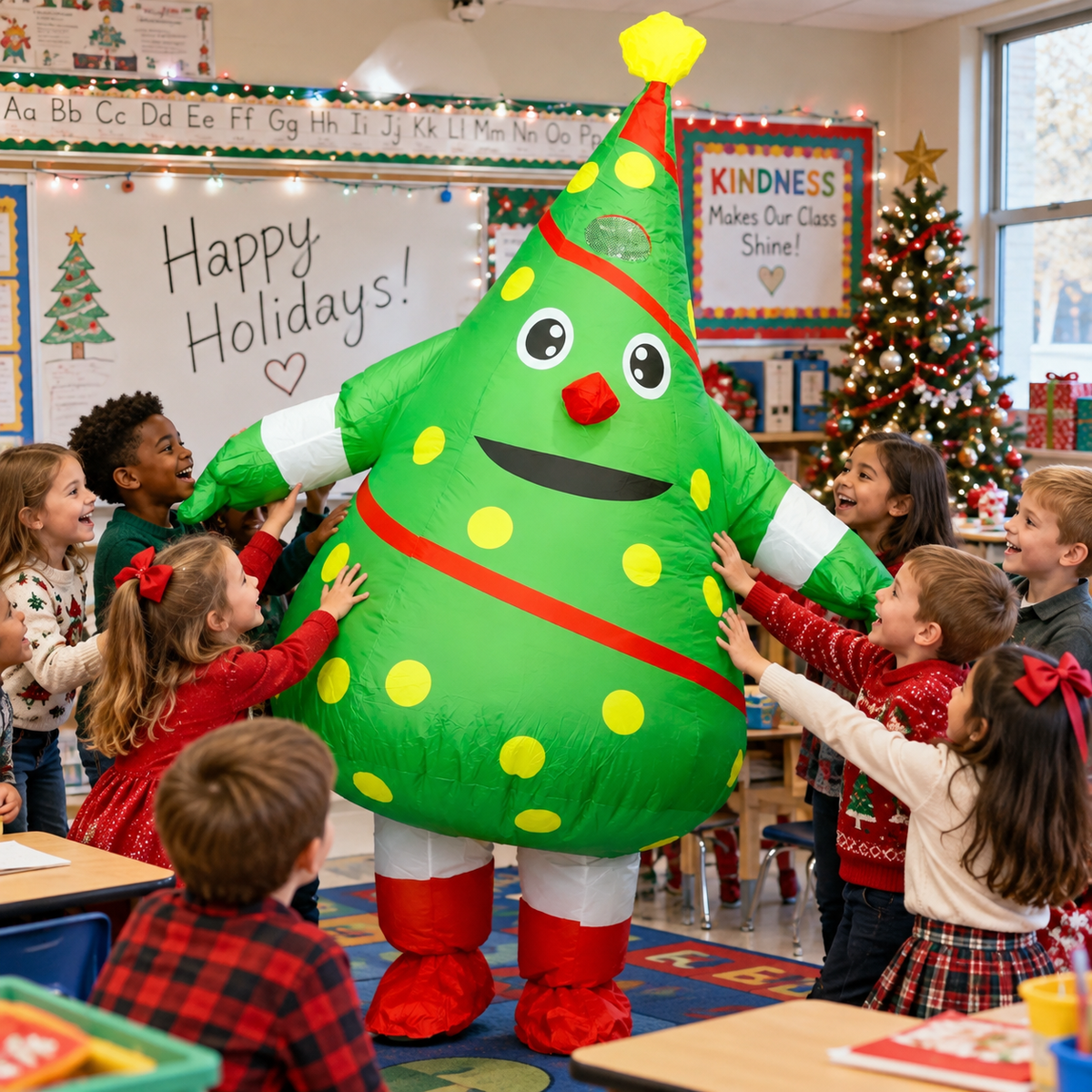 Inflatable Christmas Tree Costume – Adult Holiday Party Costume