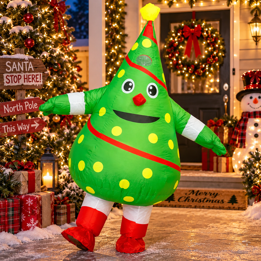 Inflatable Christmas Tree Costume – Adult Holiday Party Costume