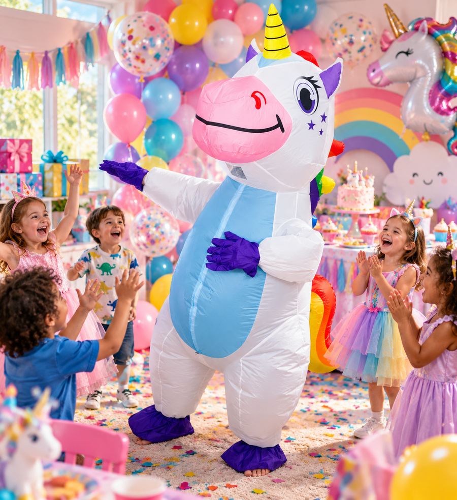Inflatable Rainbow Unicorn Costume – Adult Full Body Costume