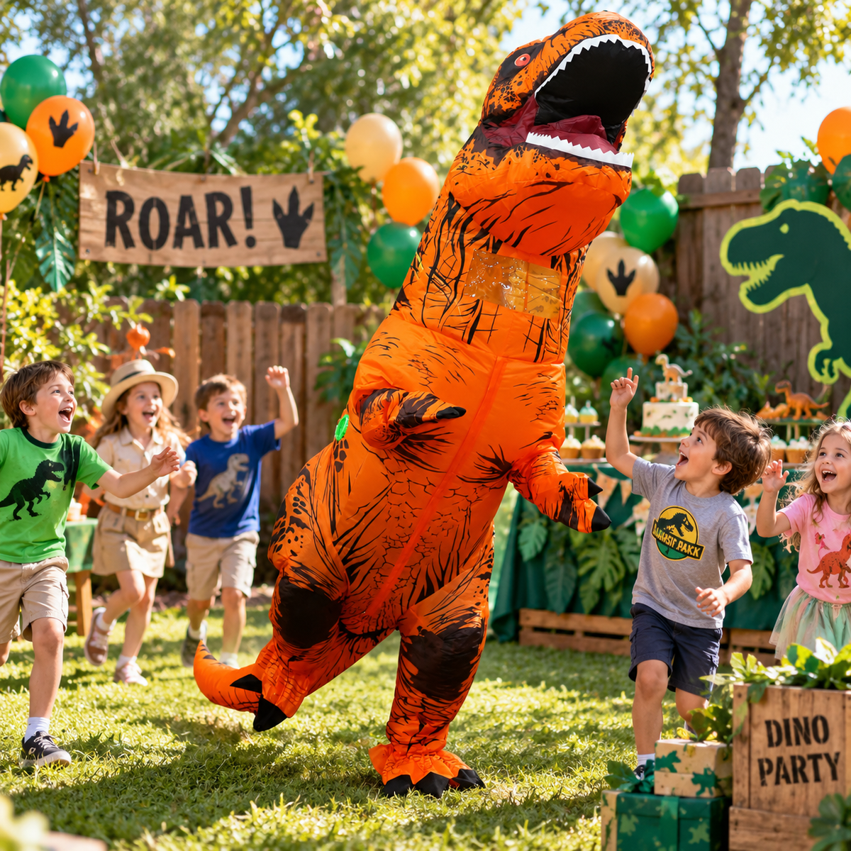 Inflatable T-Rex Costume – Adult Dinosaur Blow-Up Costume