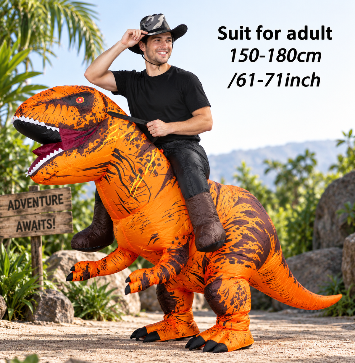 Inflatable T-Rex Costume – Adult Dinosaur Costume
