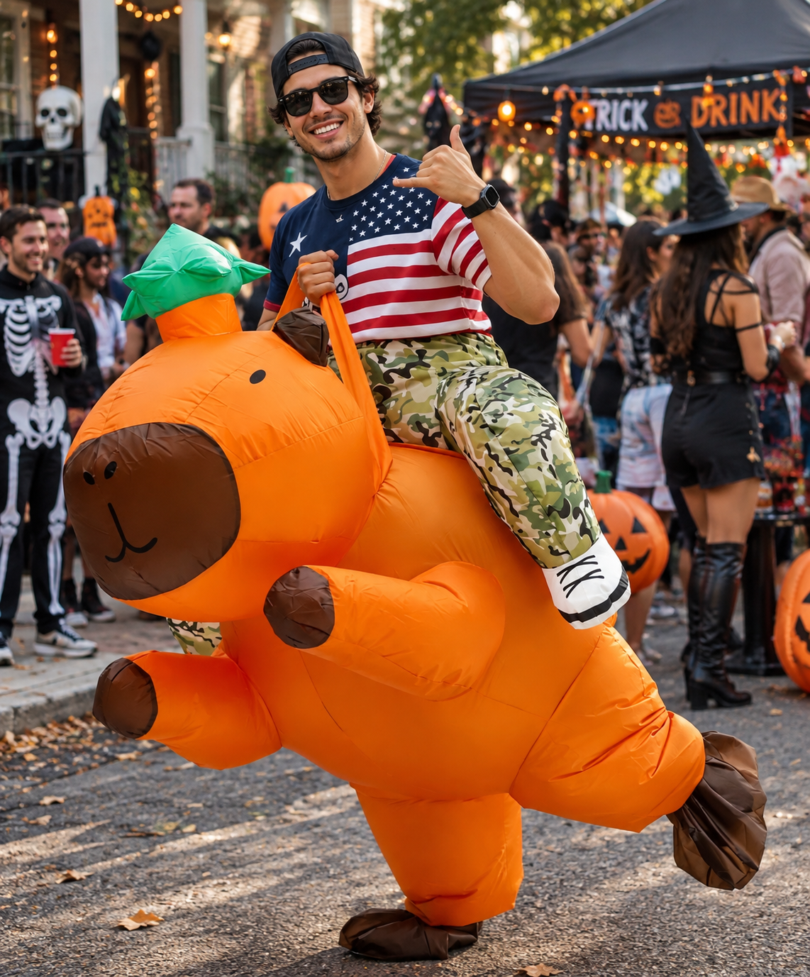 Capybara Ride-On Inflatable Costume