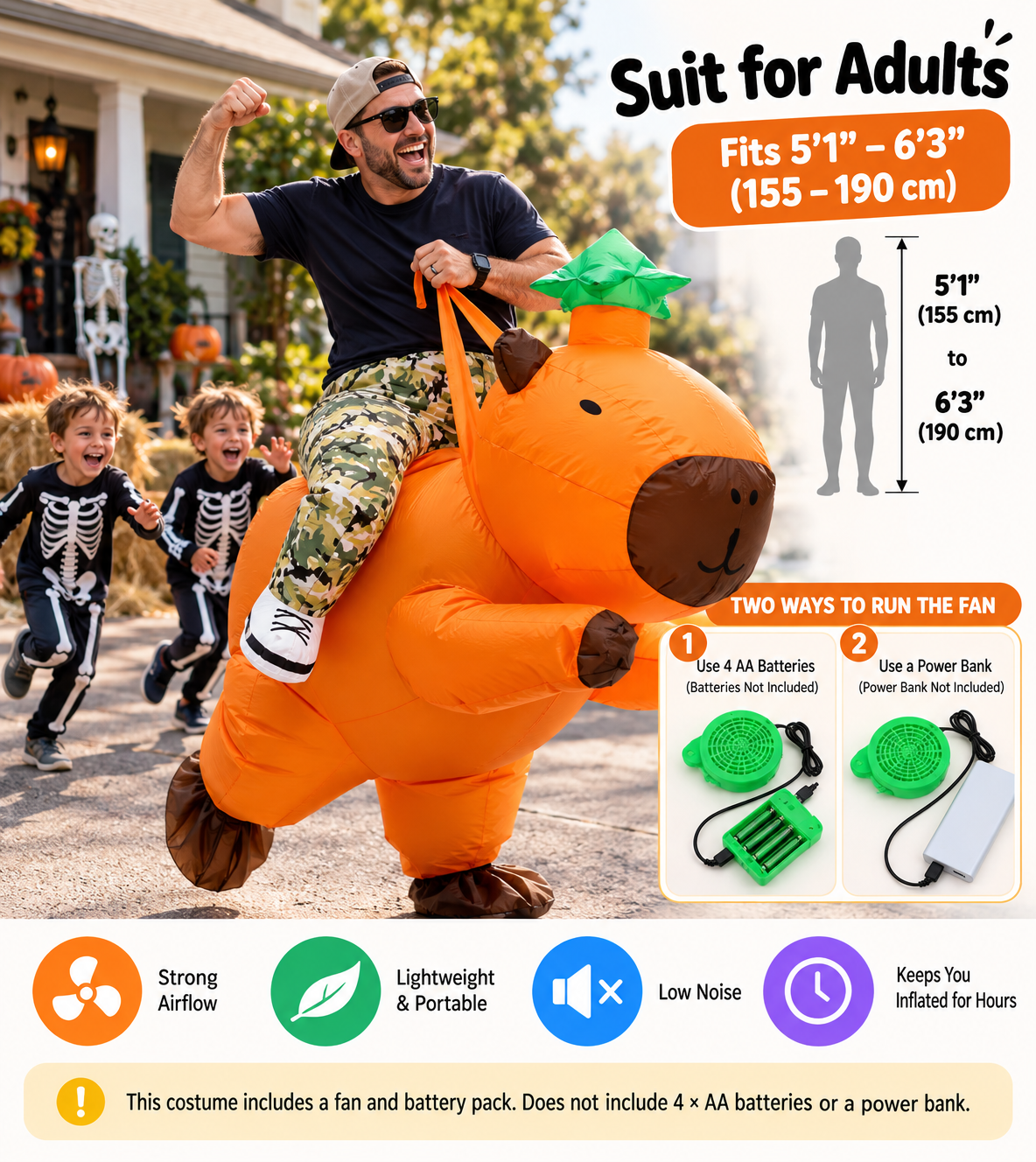 Capybara Ride-On Inflatable Costume