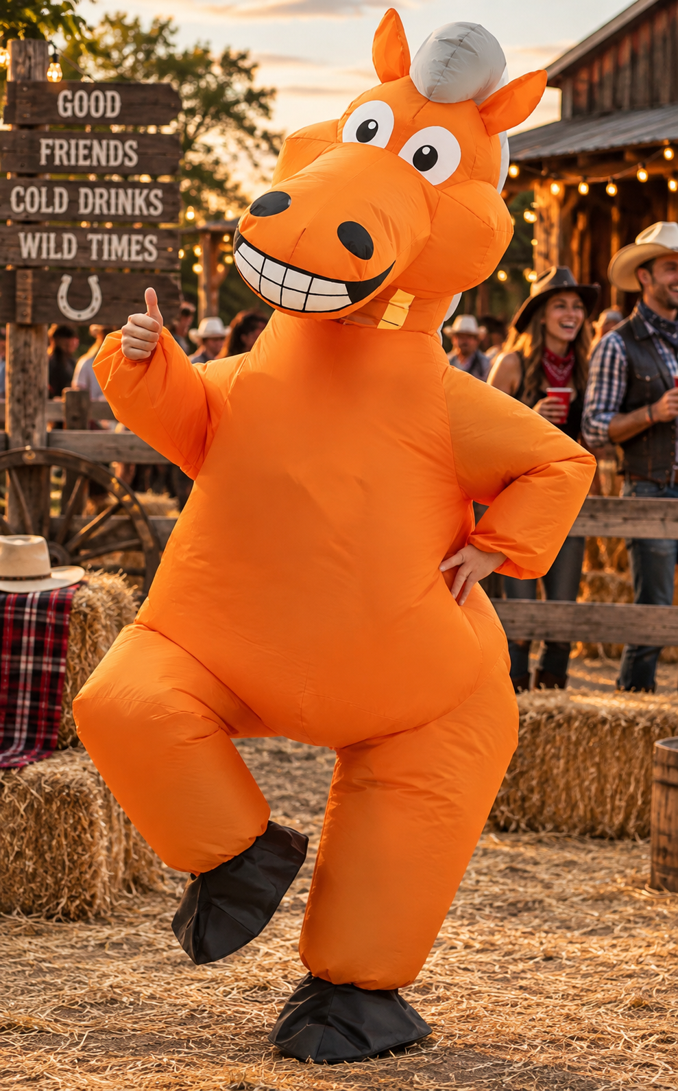 Inflatable Horse Costume – Funny Adult Blow-Up Costume