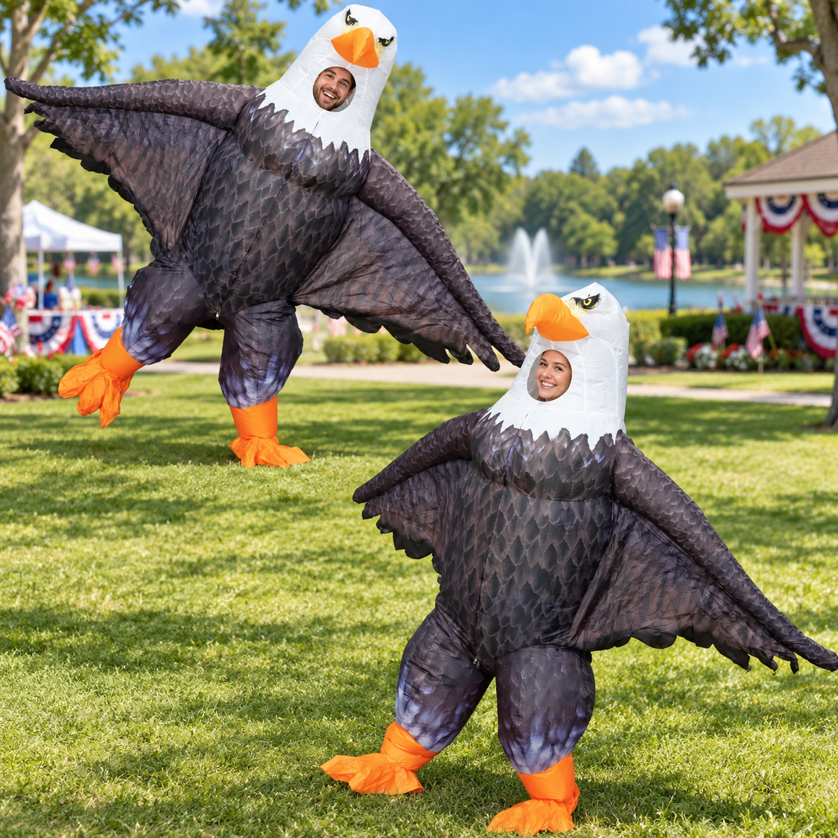 Giant Inflatable Bald Eagle Costume – Adult Patriotic Costume