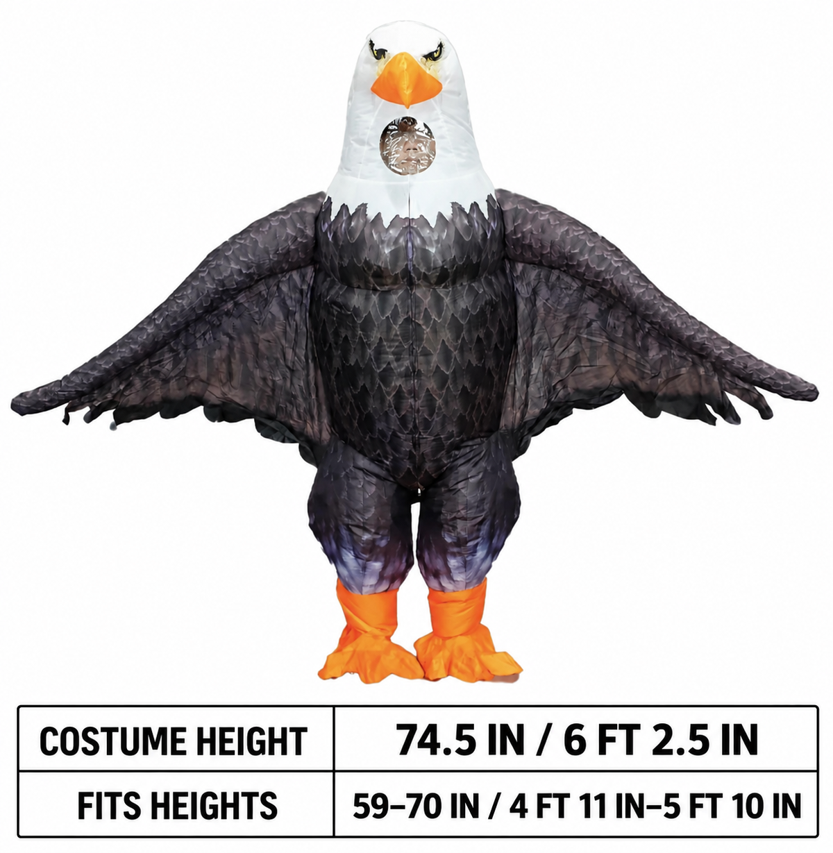 Giant Inflatable Bald Eagle Costume – Adult Patriotic Costume