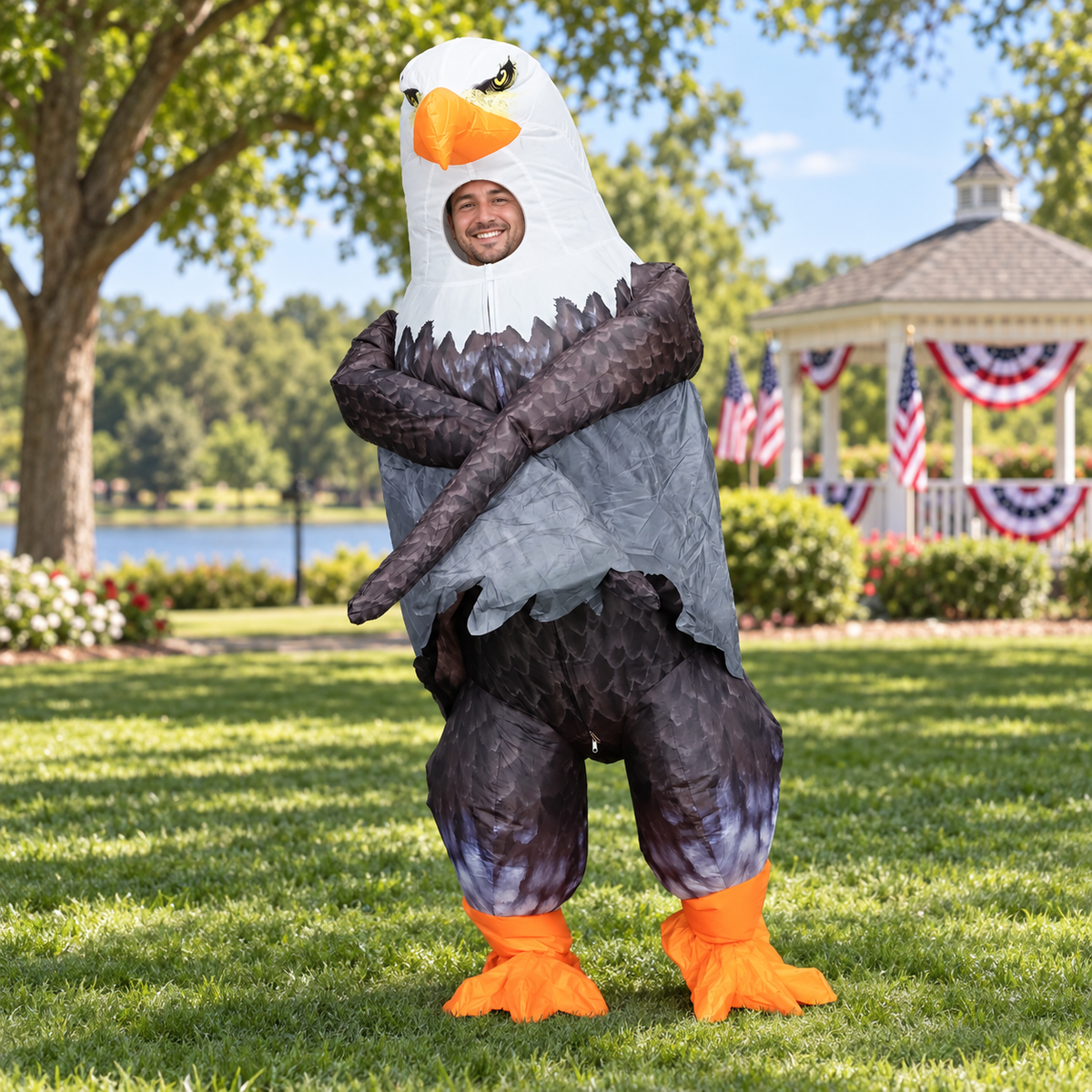 Giant Inflatable Bald Eagle Costume – Adult Patriotic Costume